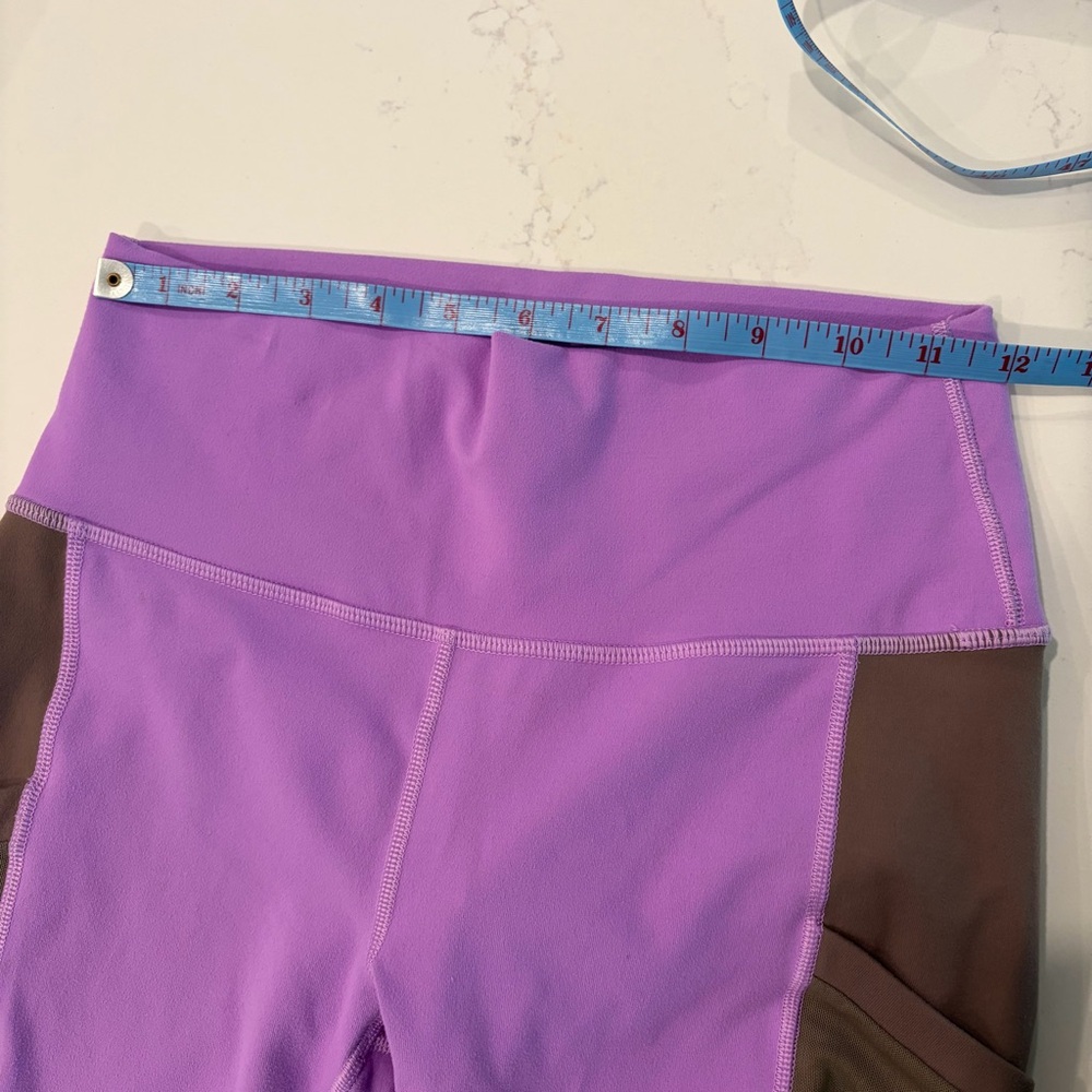 Fabletics Lilac Purple and Brown Powerhold Leggings small - Picture 4 of 10